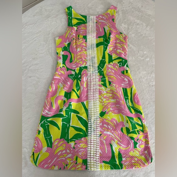 Lilly Pulitzer For Target Sz 4 Fan Dance Sleeveless Round Neck Shift Mini Dress - Picture 6 of 17